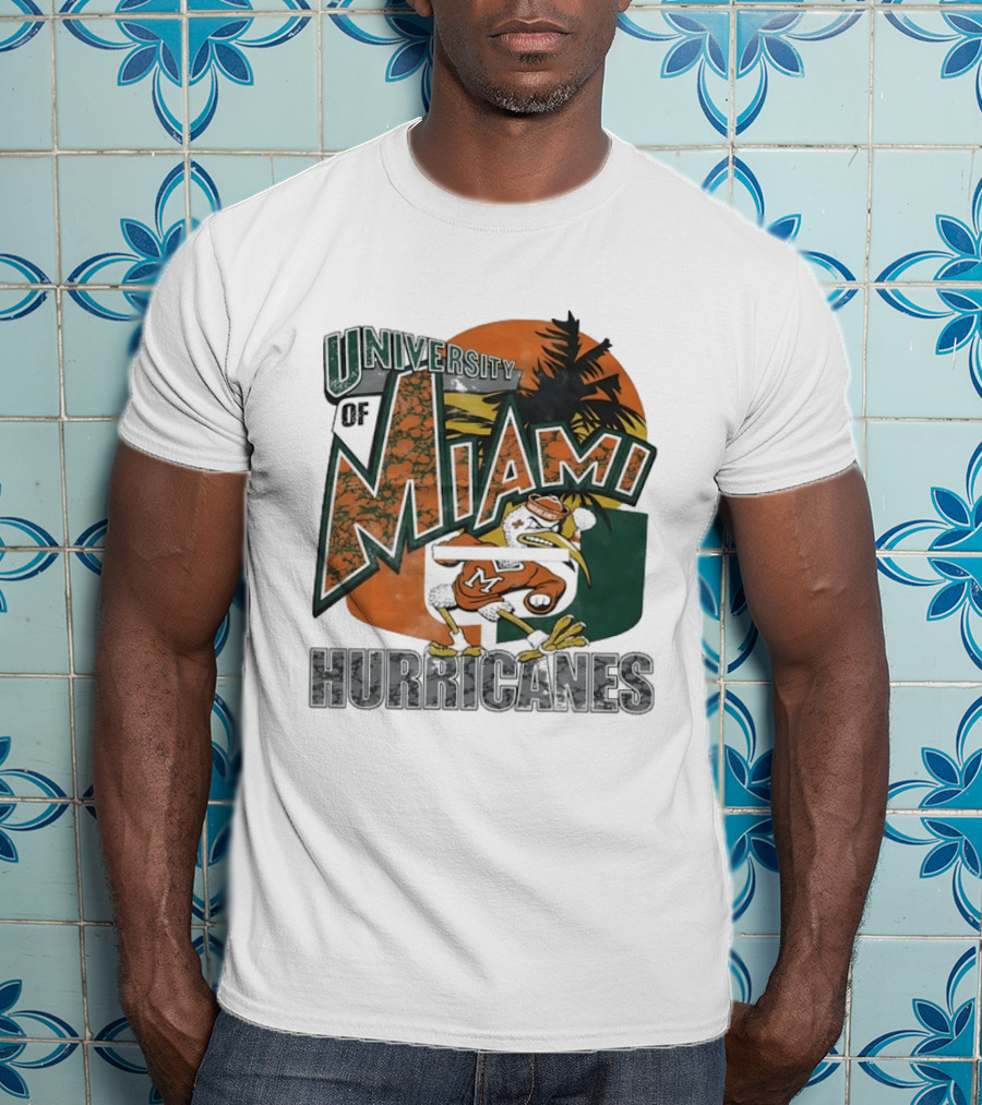 University Of Miami Hurricanes Vintage Sebastion The Ibis T-Shirt