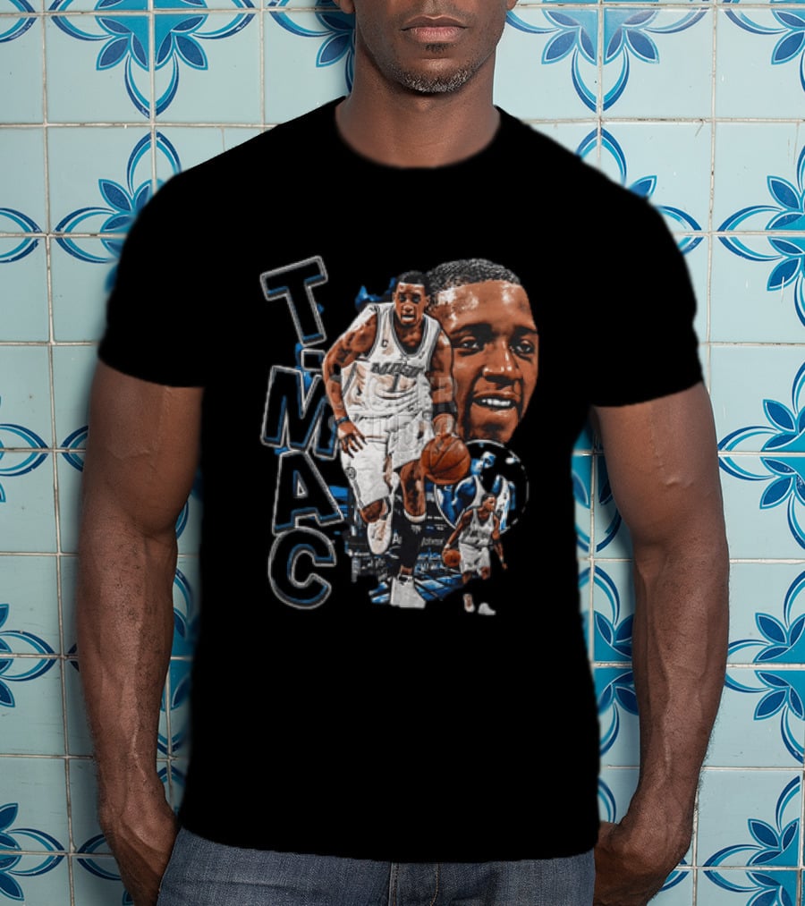 Tracy McGrady MAC Orlando Magic NBA Basketball Player 2 Sided T-Shirt