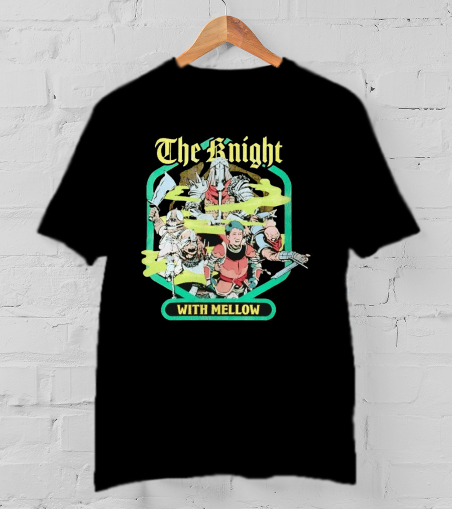 The Knight With Mellow Distressed Fantasy Warrior T-Shirt