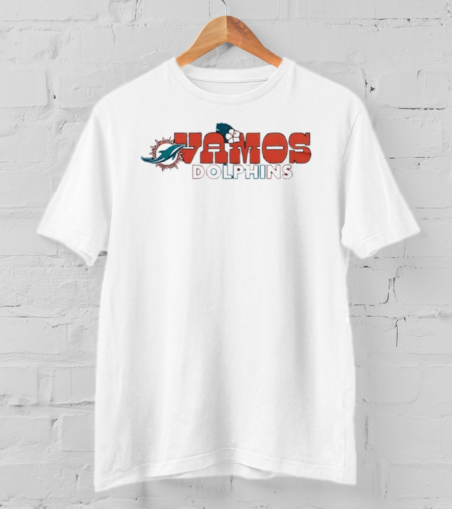 Vamos Dolphins Enthusiast Apparel Featuring Iconic Animal Motif T-Shirt