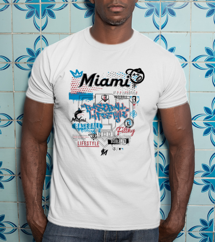 Miami Marlins Baseball Lifestyle It's A Lifestyle Vibes And Rhythm T-Shirt