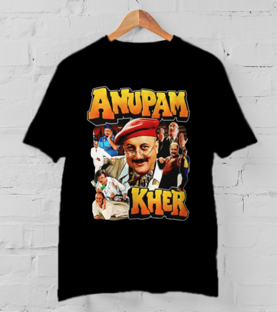 Anupam Kher Iconic Characters Collage T-Shirt