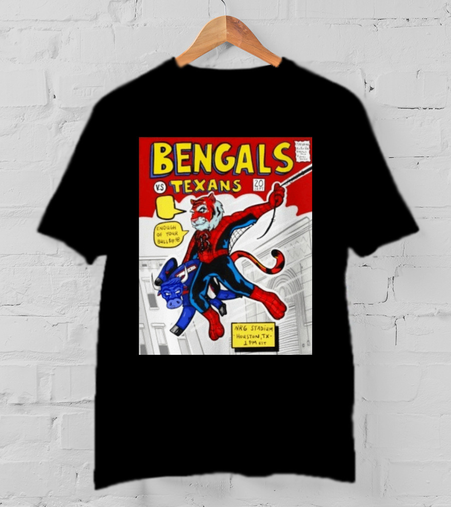 Bengals Vs Texans Week 2 Game Day NRG Stadium Houston 1PM EST Comic T-Shirt
