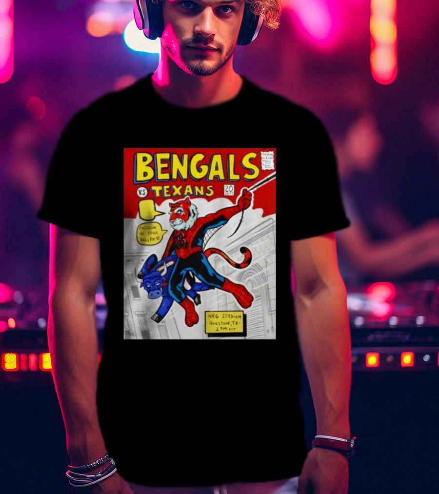 Bengals Vs Texans Week 2 Game Day NRG Stadium Houston 1PM EST Comic T-Shirt
