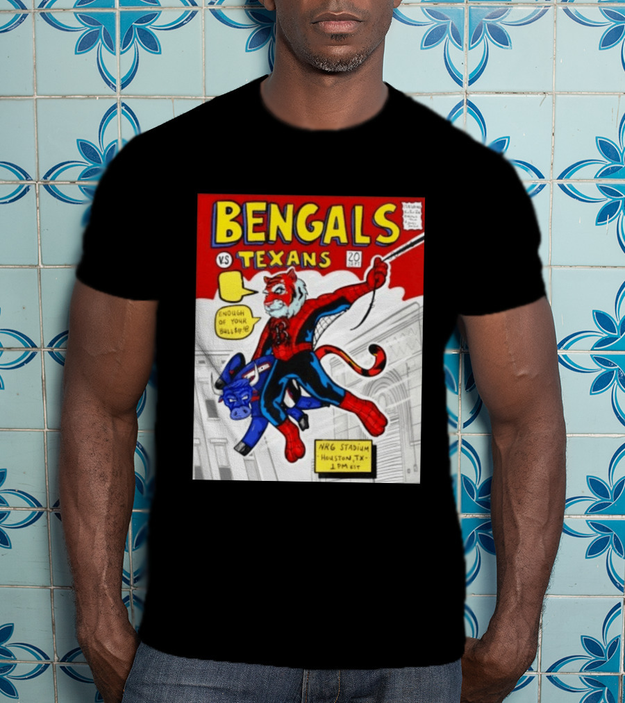 Bengals Vs Texans Week 2 Game Day NRG Stadium Houston 1PM EST Comic T-Shirt