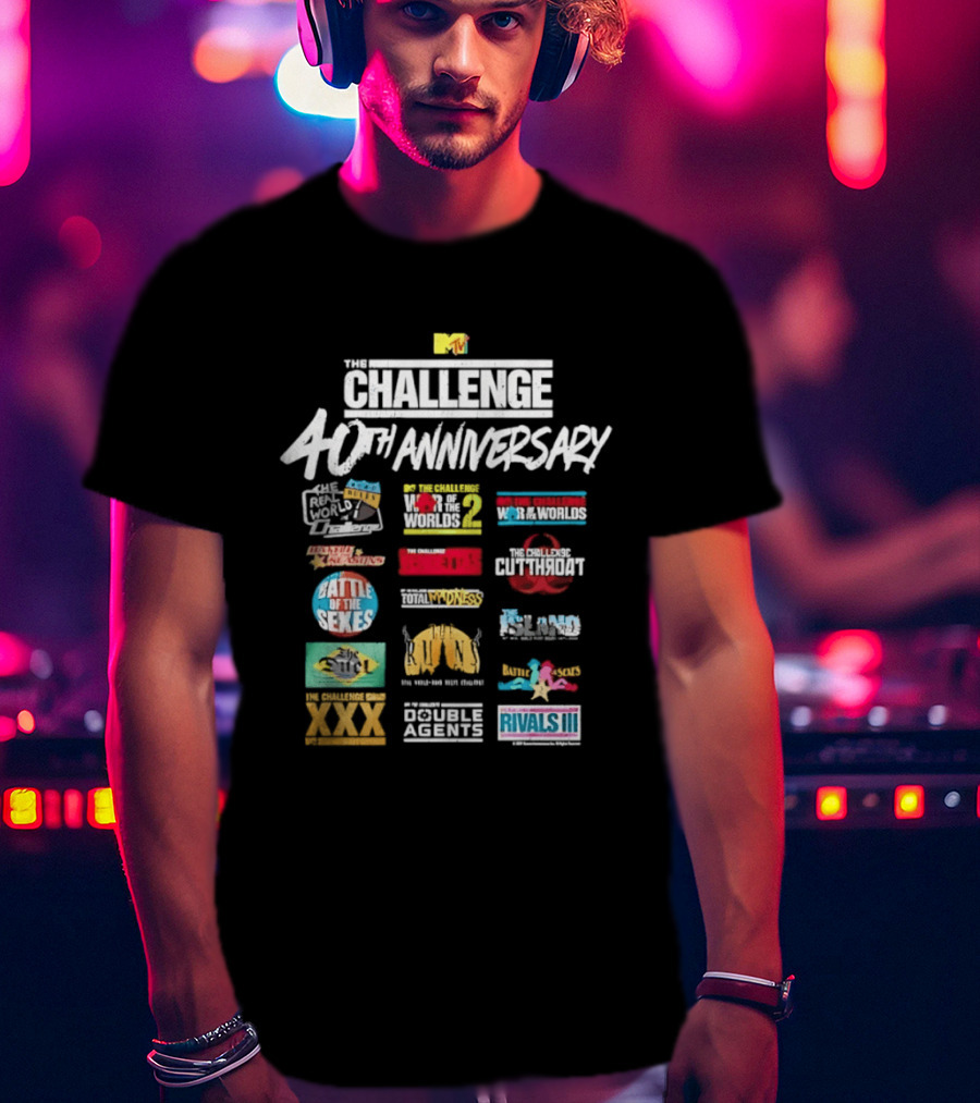 Challenge 40th Anniversary MTV Series Reality TV Road Rules Battle Of The Sexes Rivals III Gauntlet Inferno Ct Tamburello T-Shirt