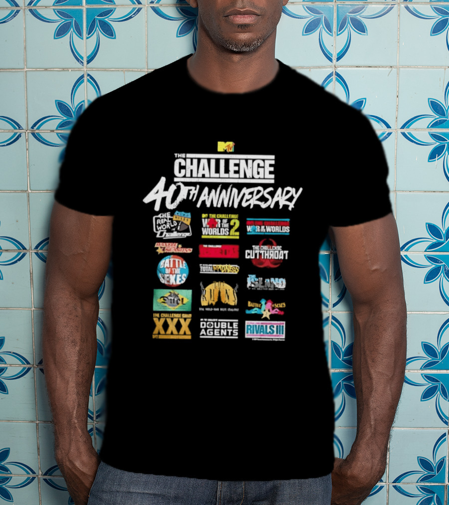 Challenge 40th Anniversary MTV Series Reality TV Road Rules Battle Of The Sexes Rivals III Gauntlet Inferno Ct Tamburello T-Shirt