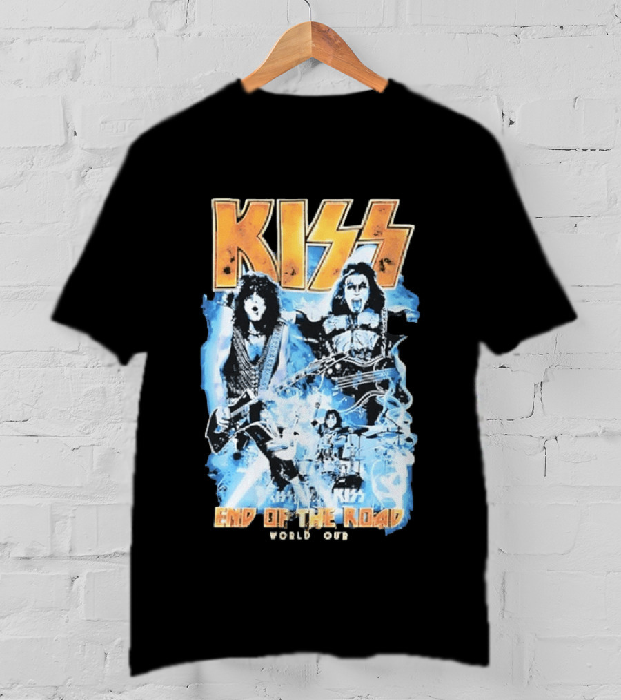 Kiss End Of The Road World Tour Rock Music Iconic Band Image T-Shirt