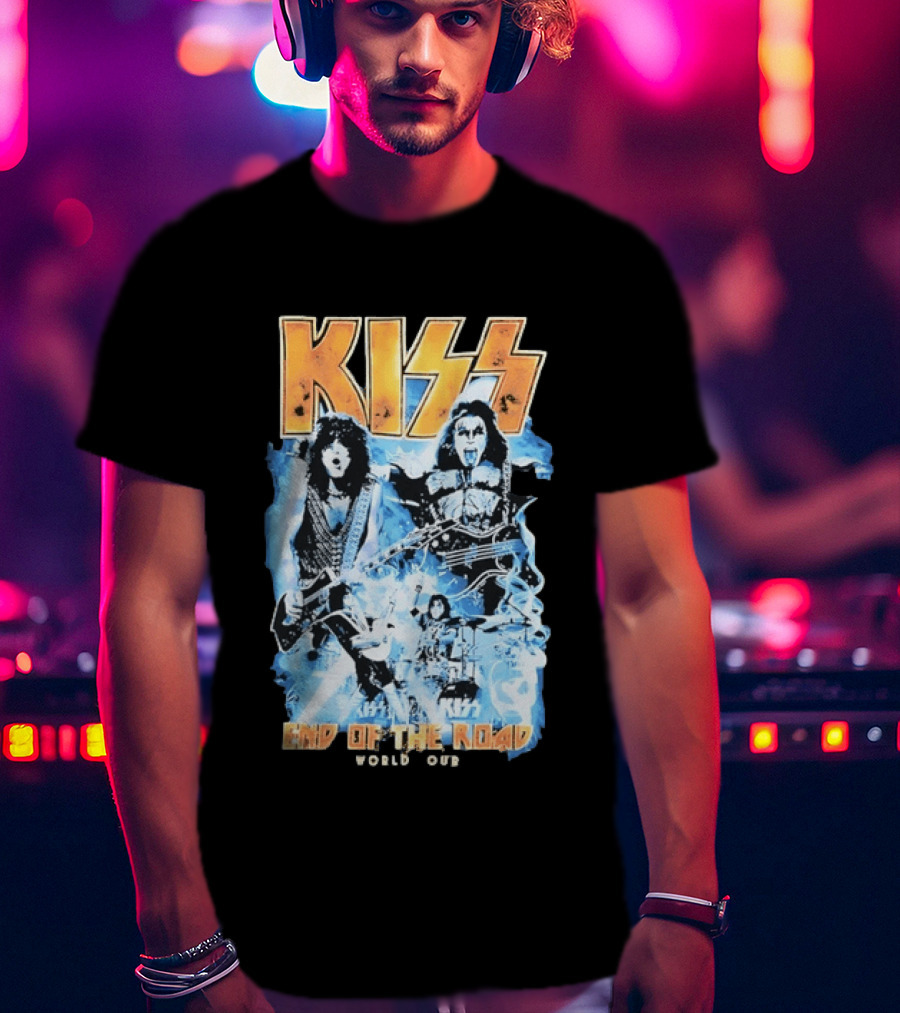 Kiss End Of The Road World Tour Rock Music Iconic Band Image T-Shirt