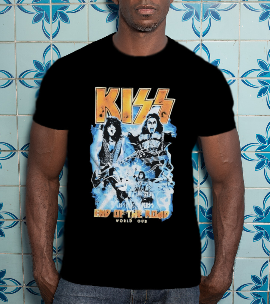 Kiss End Of The Road World Tour Rock Music Iconic Band Image T-Shirt