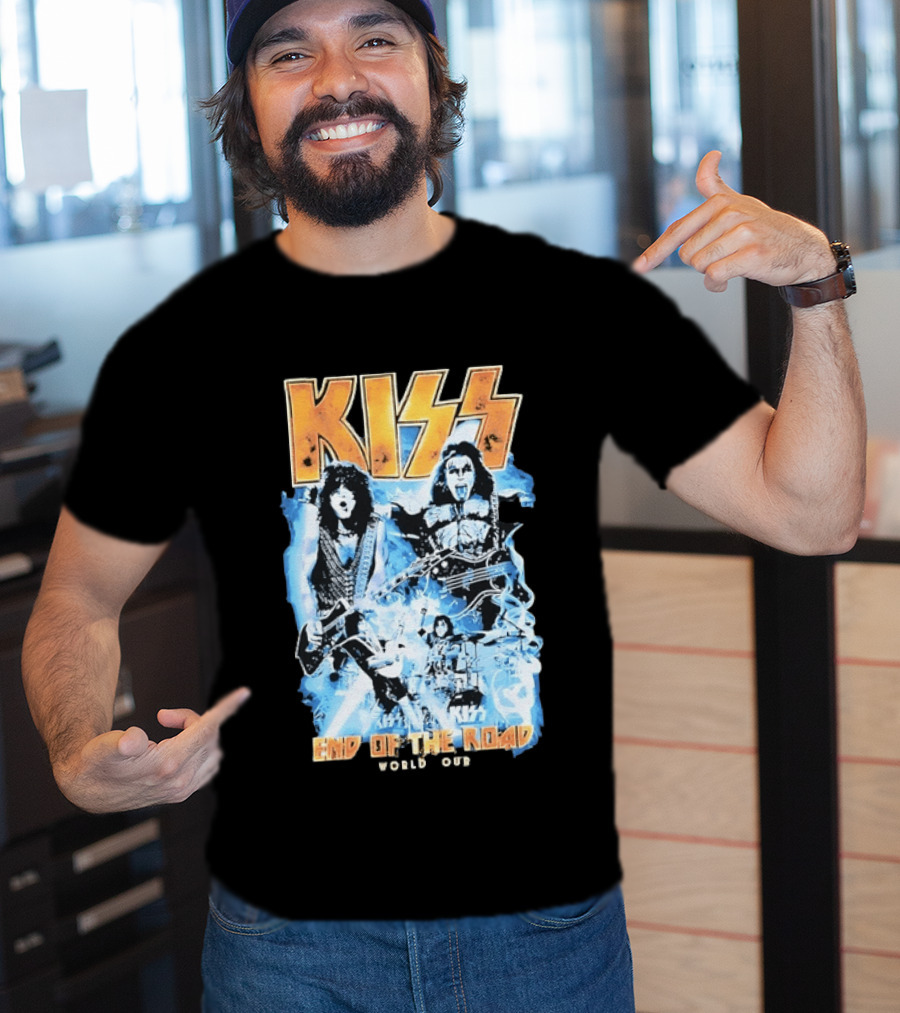 Kiss End Of The Road World Tour Rock Music Iconic Band Image T-Shirt