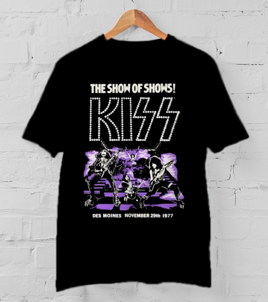 Kiss The Show Of Shows Des Moines November 29 1977 T-Shirt