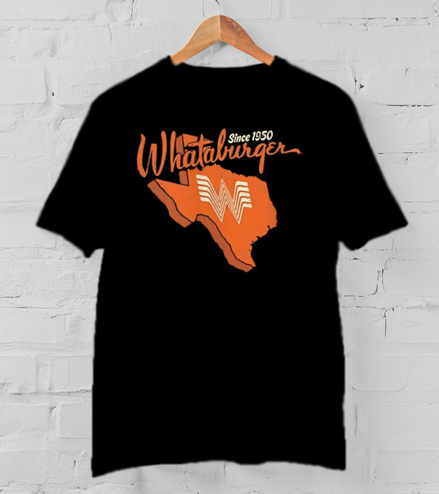 Whataburger Since 1950 Texas State Outline Distressed T-Shirt