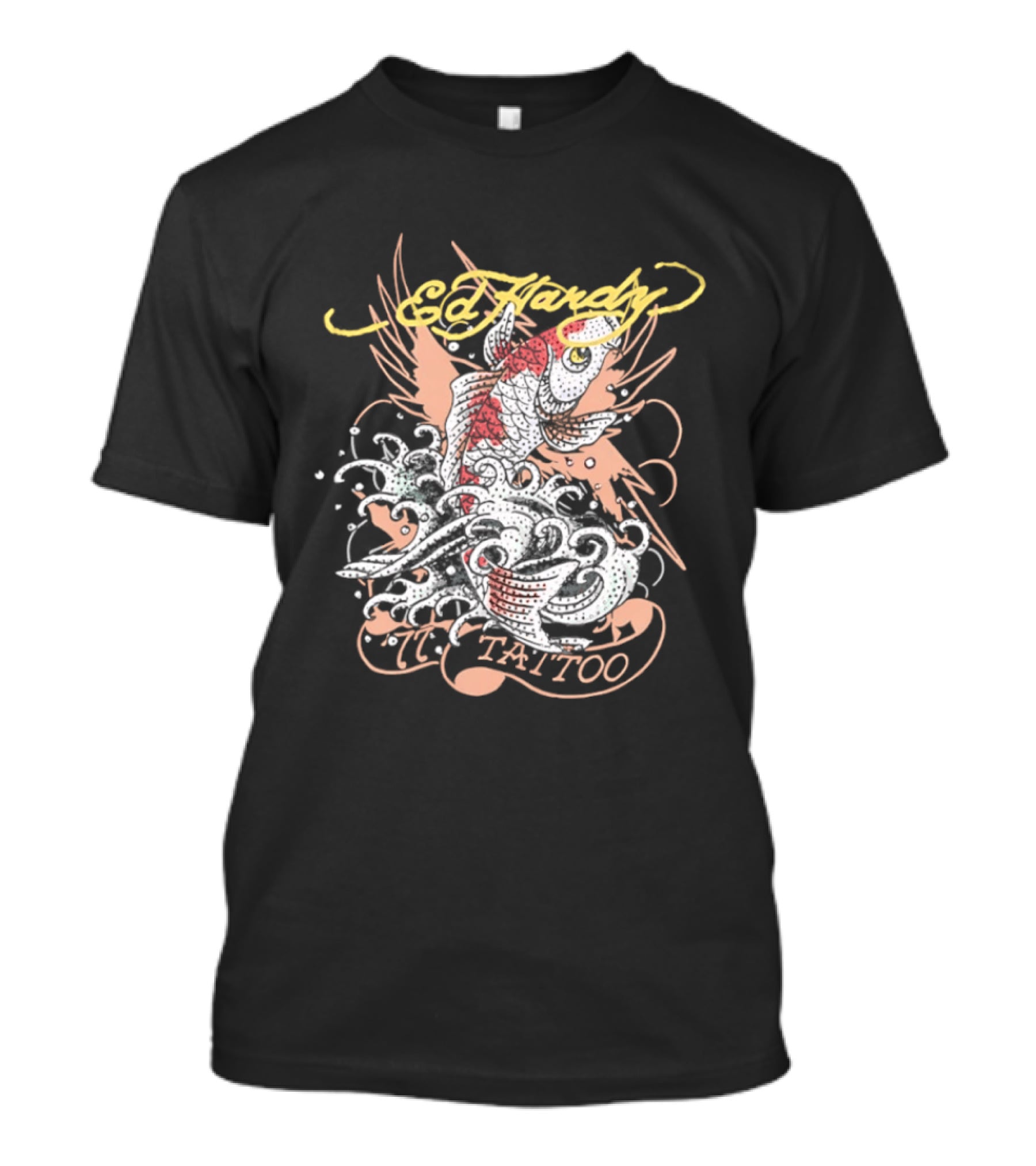 Ed Hardy 77 Tattoo Koi Fish Y2K Fashion T-Shirt