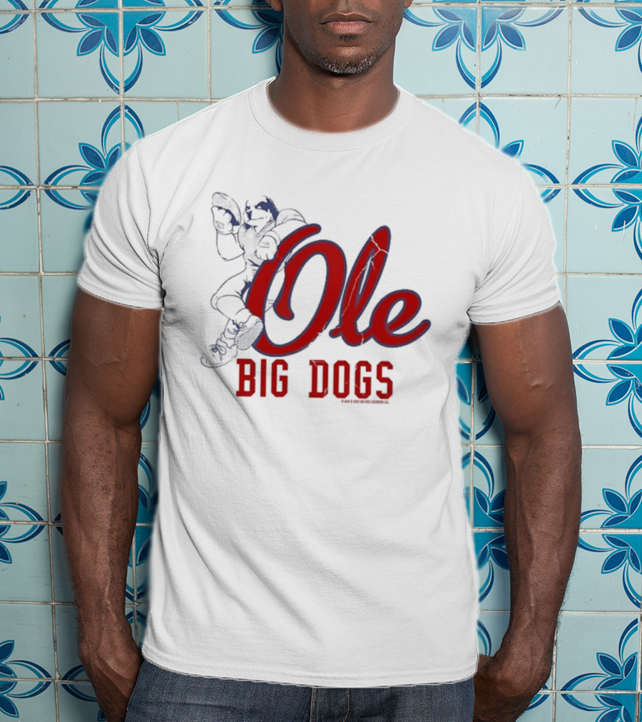 Ole Big Dogs Mississippi Football Spirit BDCF T-Shirt