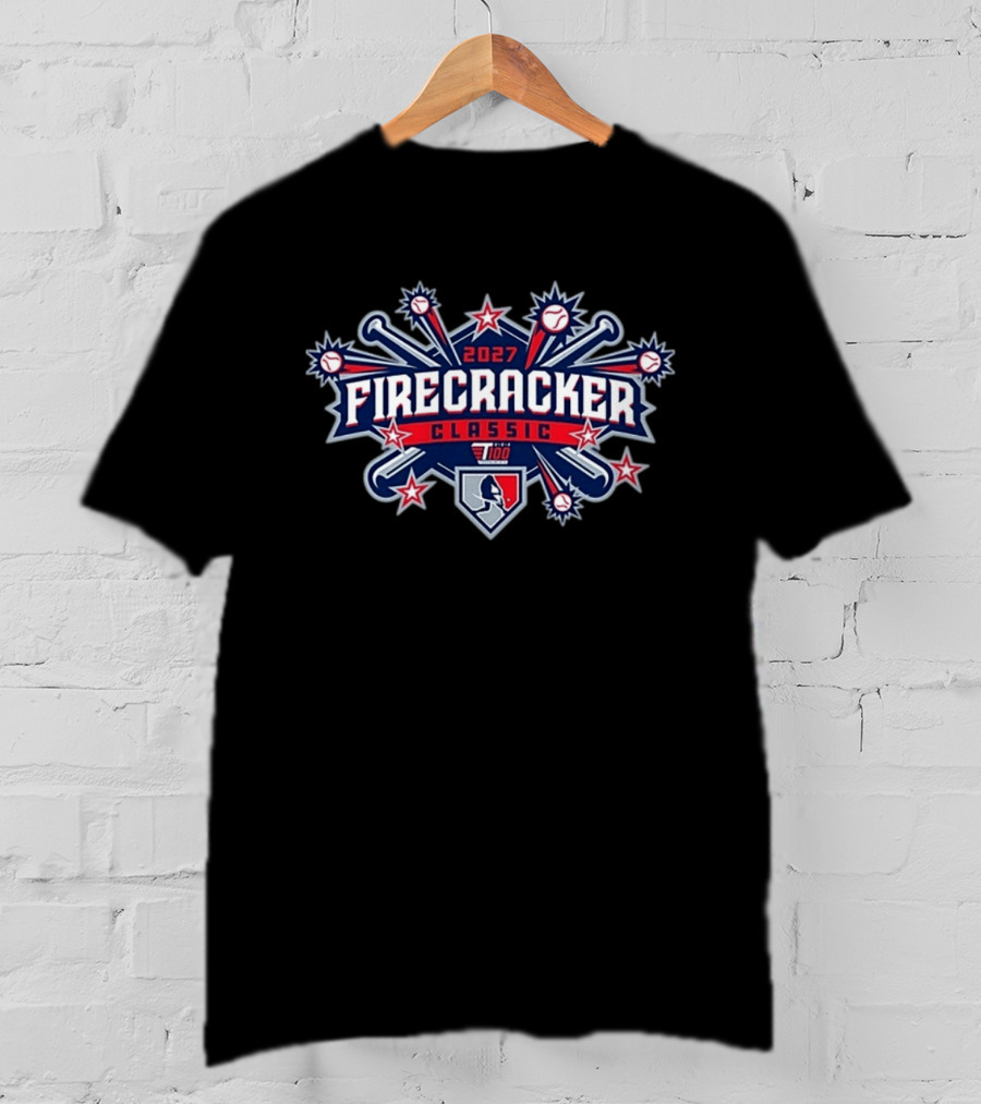 2027 Firecracker Classic Baseball Celebration With Stars And Bats T-Shirt