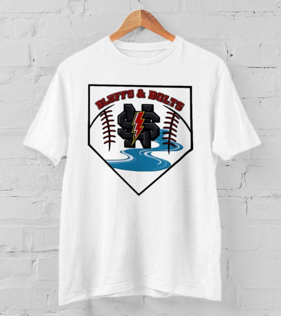 Bluffs And Bolts 2026 Baseball River Lightning T-Shirt