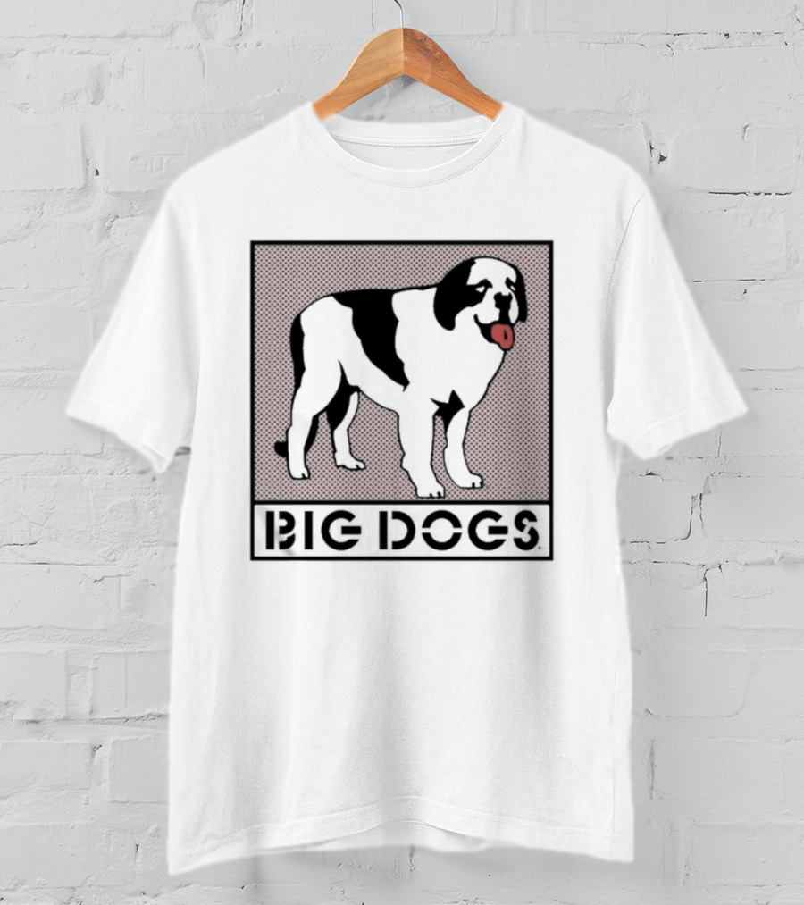 Big Dogs Saint Bernard Box Pink T-Shirt