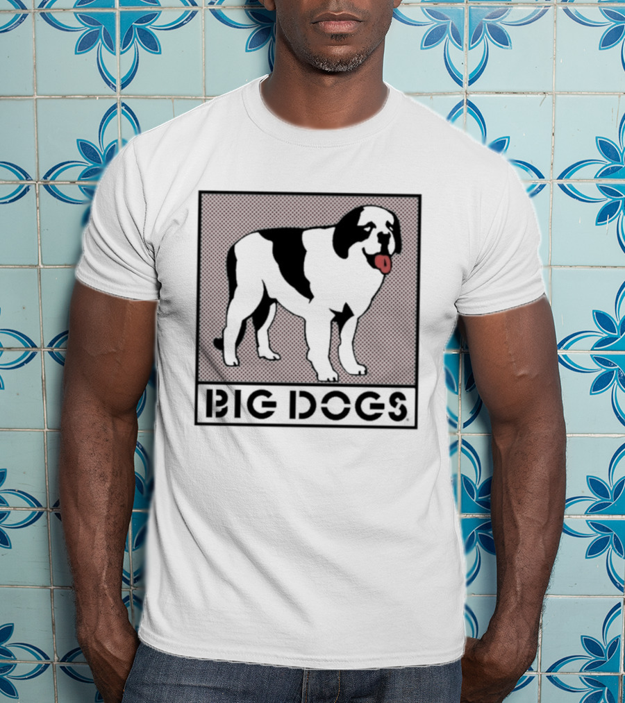 Big Dogs Saint Bernard Box Pink T-Shirt