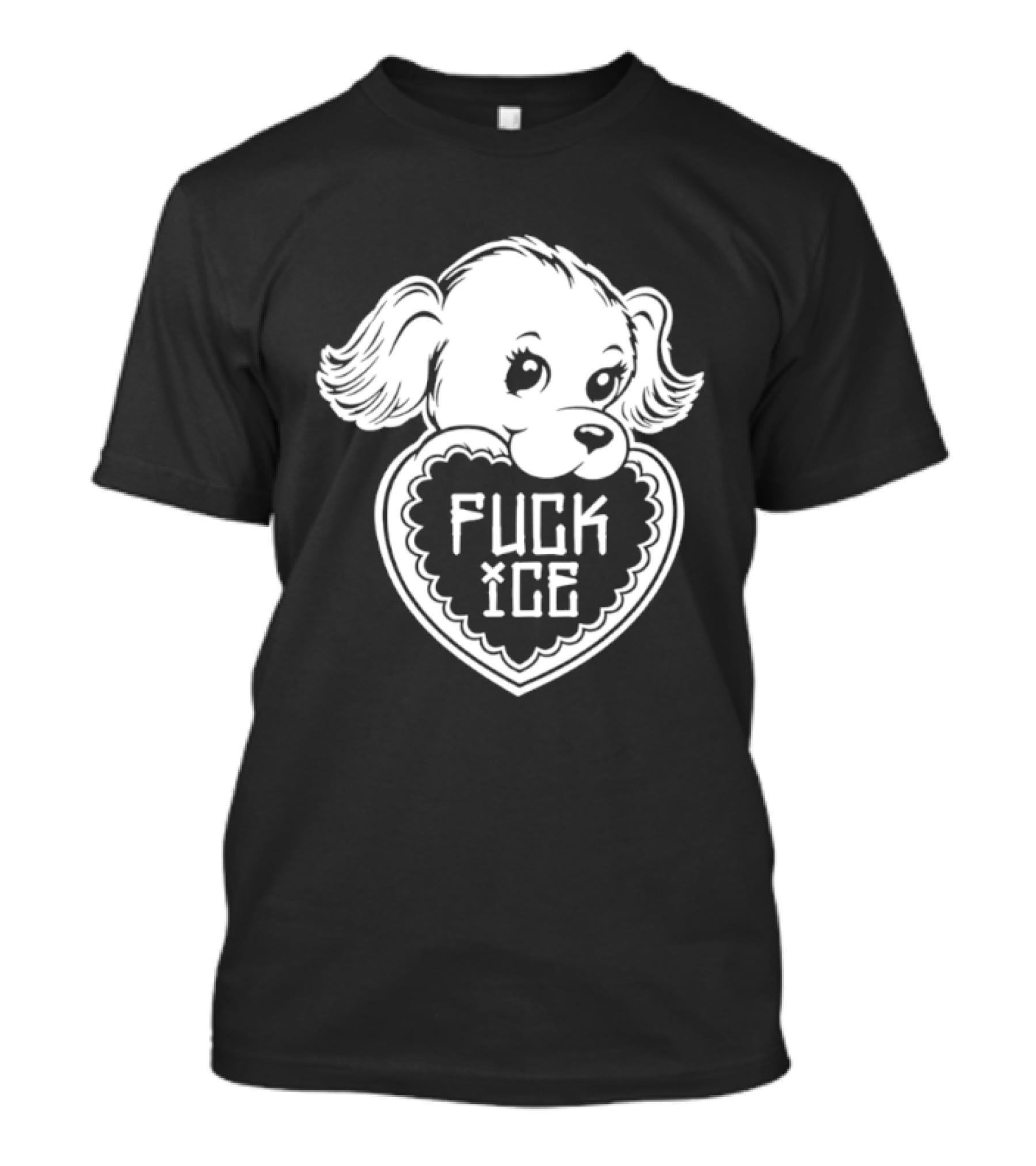 Fuck Ice Puppy Heart Protest Activism Dog T-Shirt
