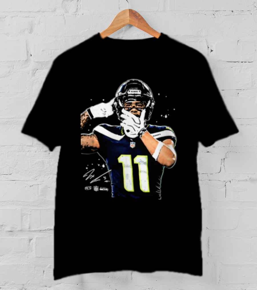 Geno Smith Seattle Seahawks Number 11 Pointing Gesture T-Shirt
