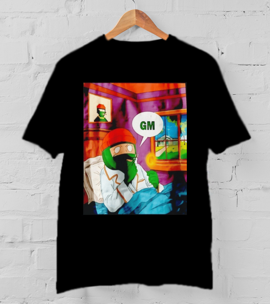 GM Crypto Morning Pepe Bitcoin Meme Blockchain T-Shirt