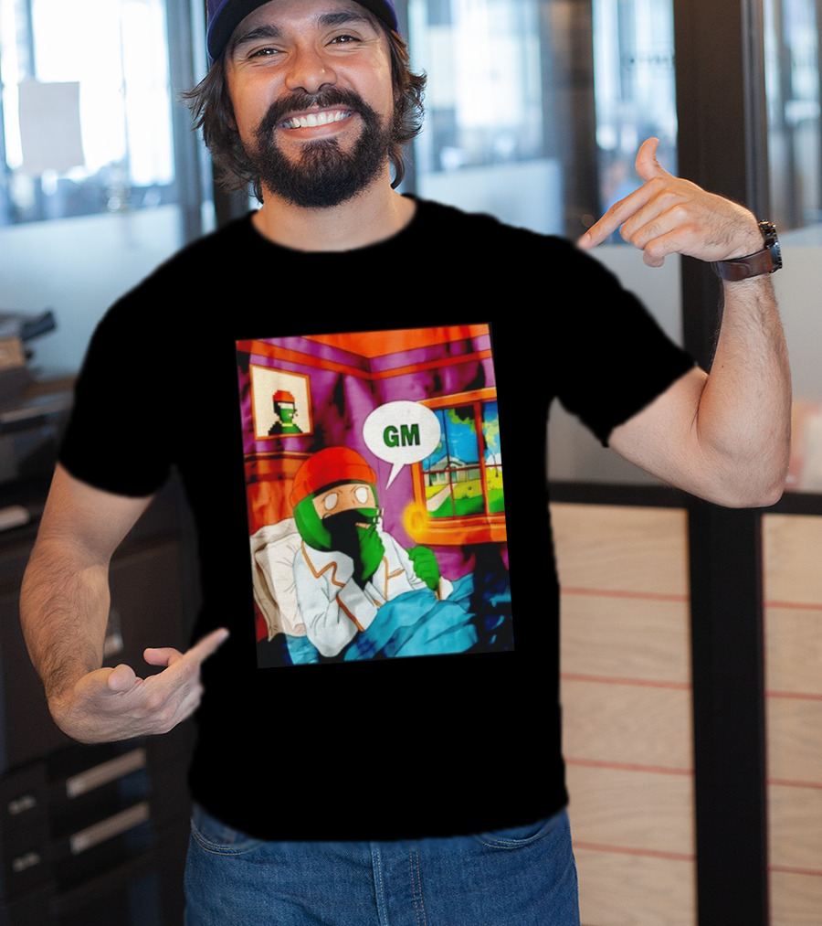 GM Crypto Morning Pepe Bitcoin Meme Blockchain T-Shirt