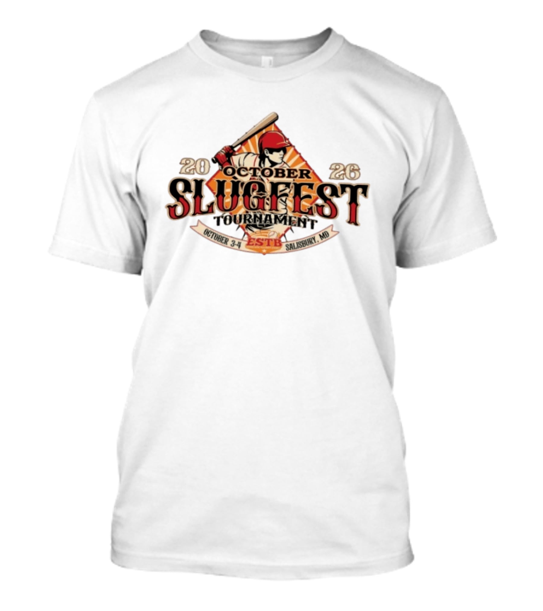 October Slugfest Tournament 2026 ESTB Salisbury MD October 3 4 T-Shirt