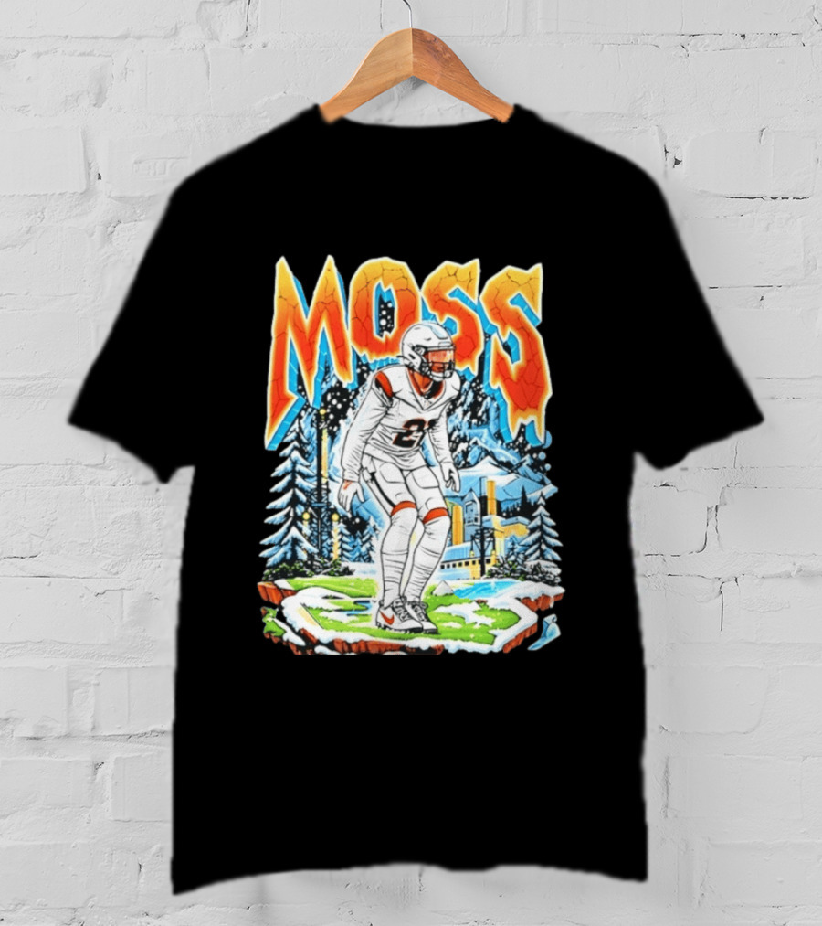 Randy Moss 21 Winter Scene Minnesota Vikings Legend T-Shirt