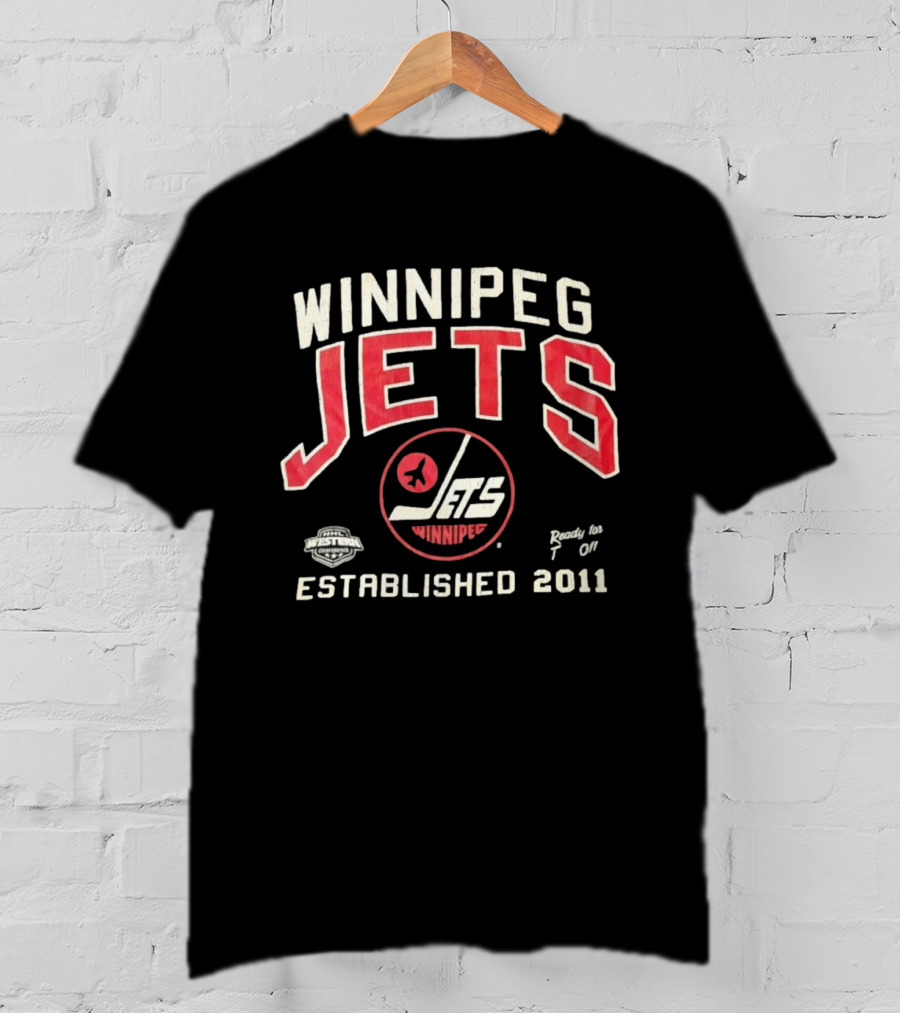 Winnipeg Jets NHL Western Conference Ready To Jet Off Established 2011 T-Shirt