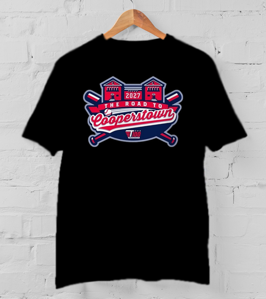The Road To Cooperstown 2027 Baseball USA 100 T-Shirt