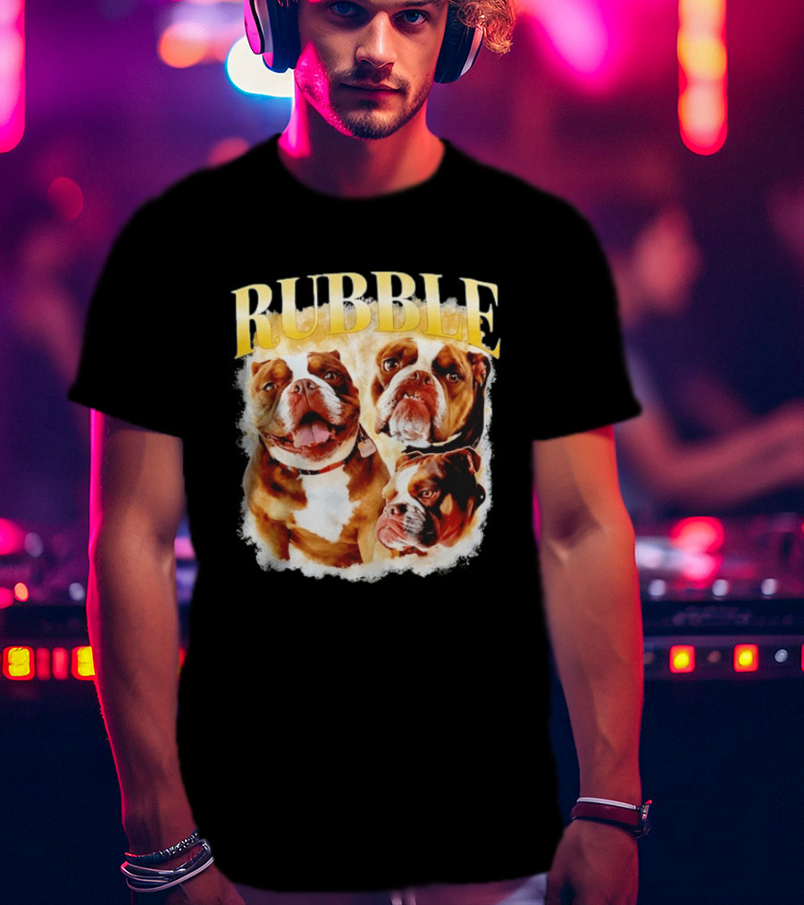 Rubble English Bulldog Dog Lover T-Shirt