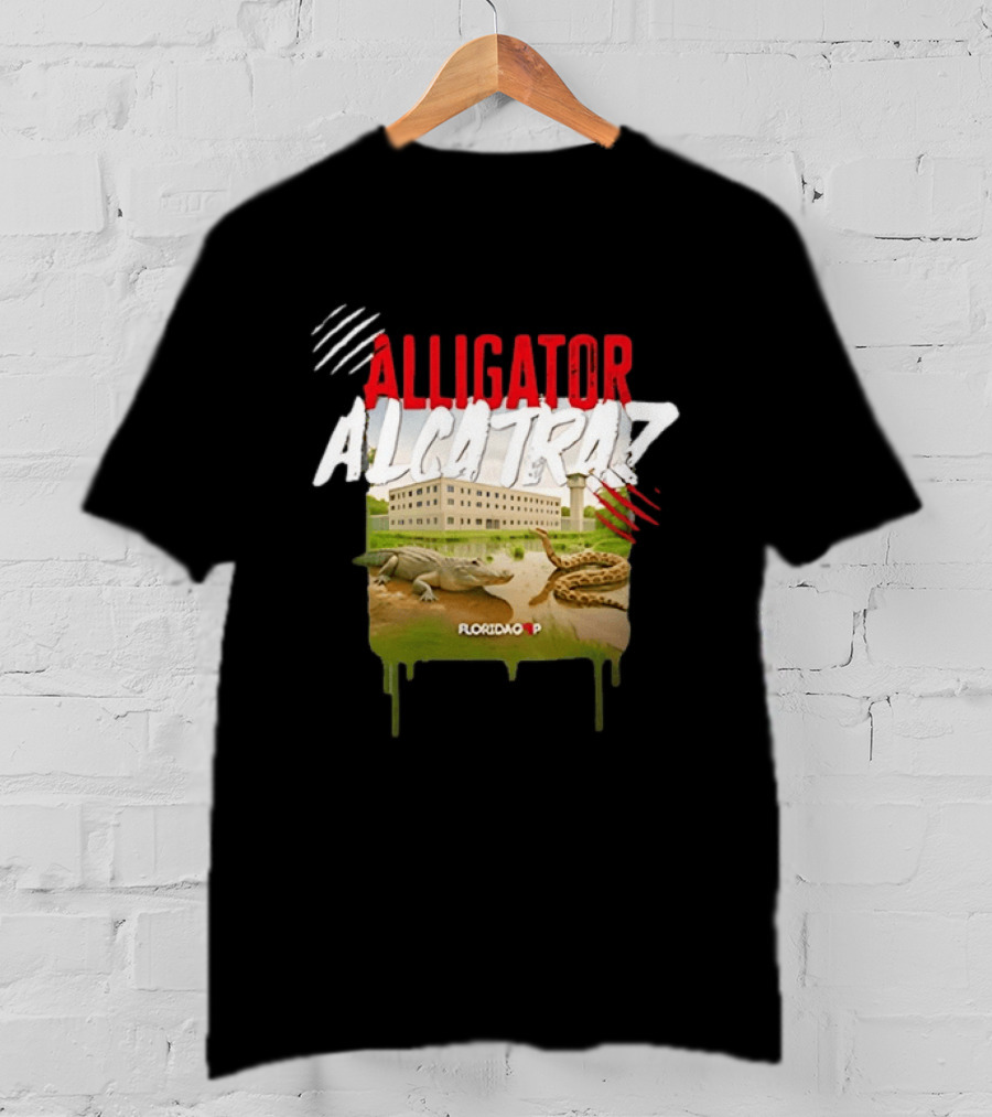 Alligator Alcatraz Florida Wildlife Scene T-Shirt