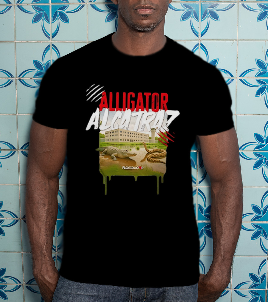 Alligator Alcatraz Florida Wildlife Scene T-Shirt