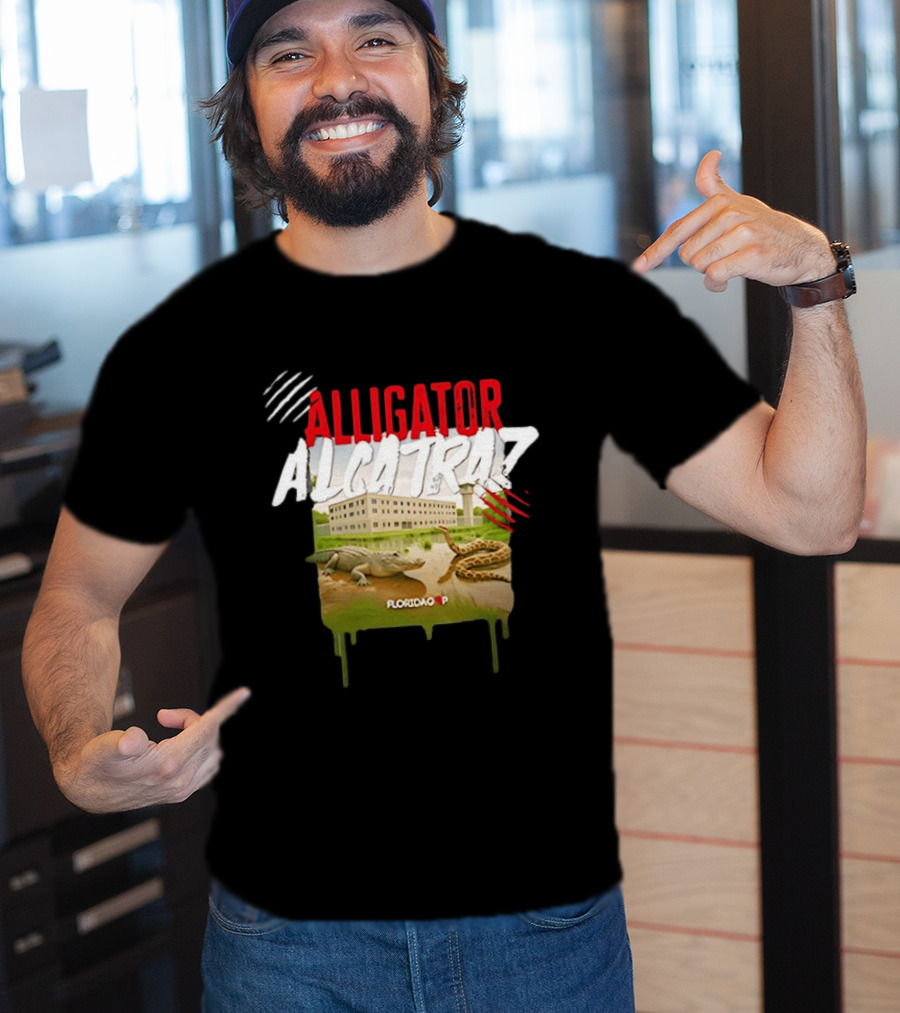 Alligator Alcatraz Florida Wildlife Scene T-Shirt