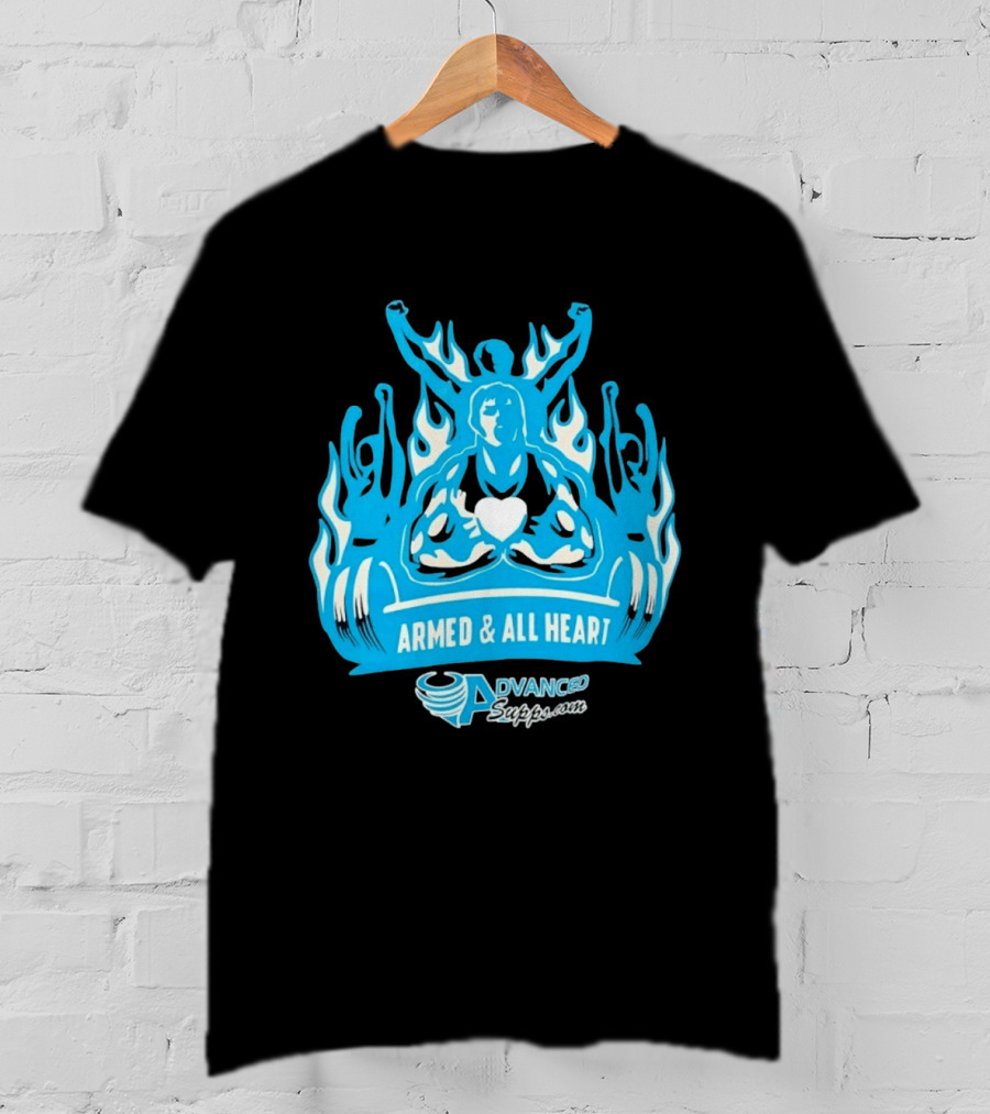 Armed & All Heart Advanced Supps Bodybuilding Fitness Motivation T-Shirt
