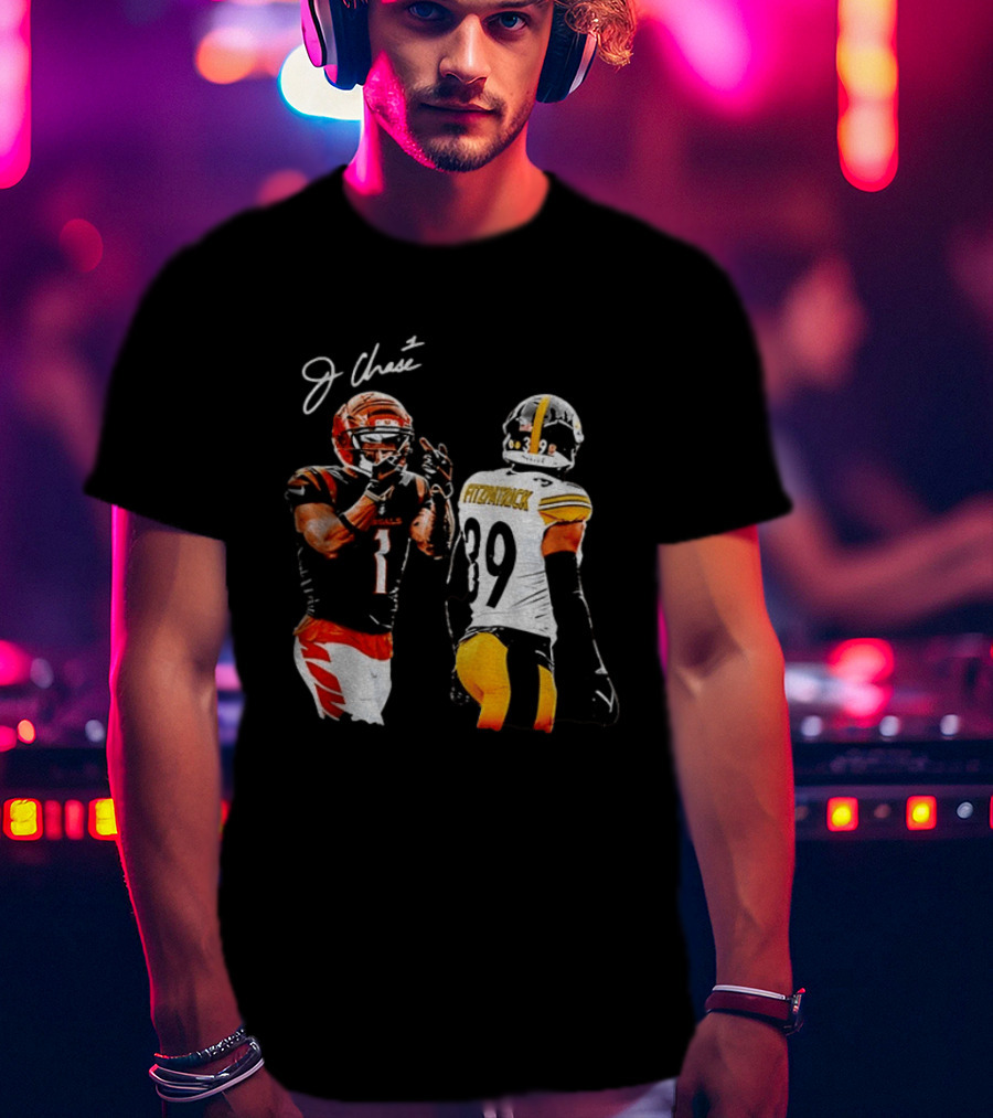 Ja'Marr Chase Vs Minkah Fitzpatrick Cincinnati Bengals Pittsburgh Steelers Football Matchup T-Shirt