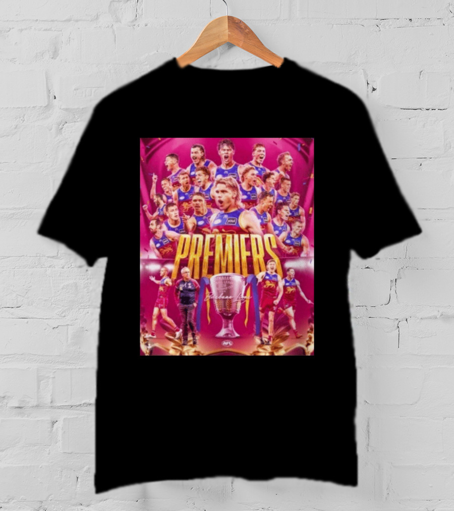 Brisbane Lions AFL 2026 Premiers Premiership Cup Celebration T-Shirt