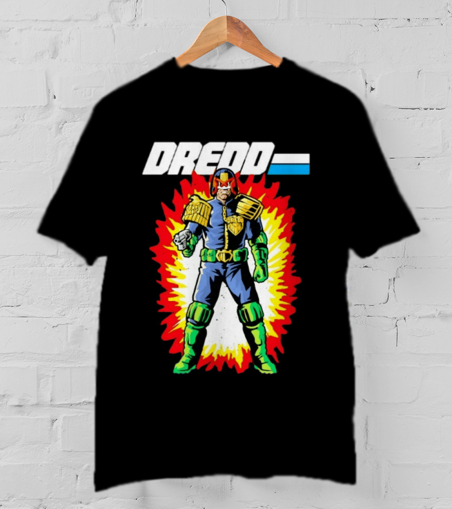 Judge Dredd 2000 AD Comic Sci Fi Hero Burst T-Shirt