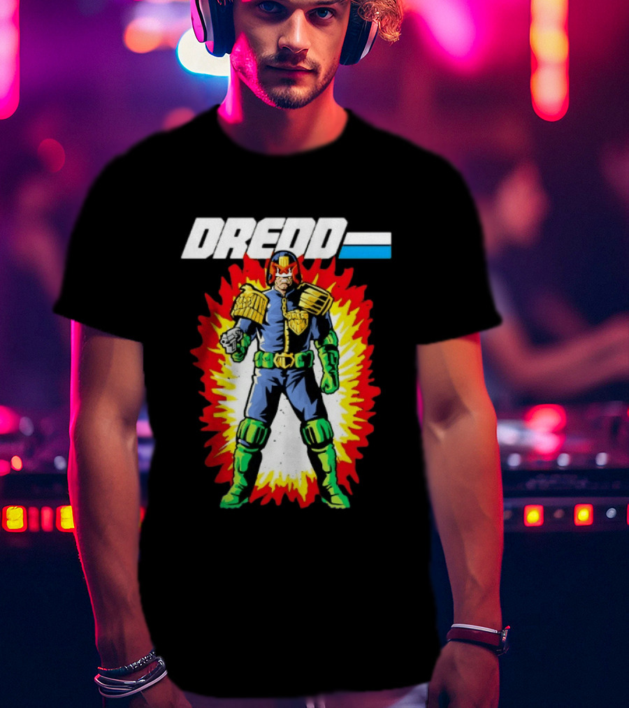 Judge Dredd 2000 AD Comic Sci Fi Hero Burst T-Shirt