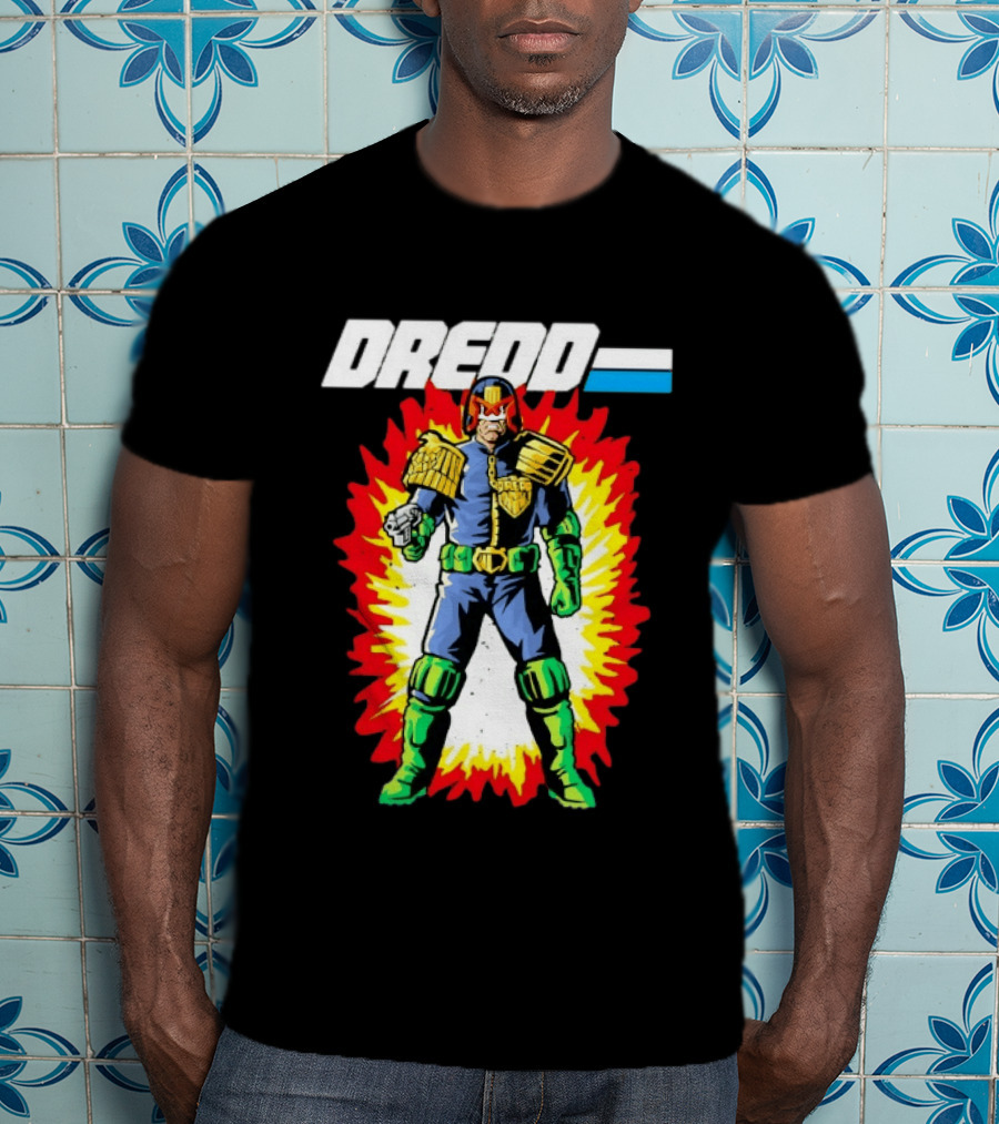 Judge Dredd 2000 AD Comic Sci Fi Hero Burst T-Shirt
