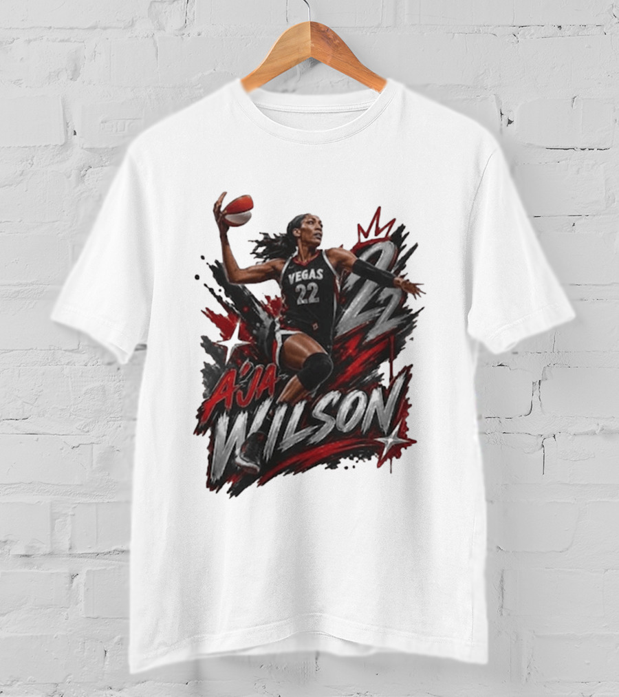 A'ja Wilson Vegas 22 Basketball Star T-Shirt