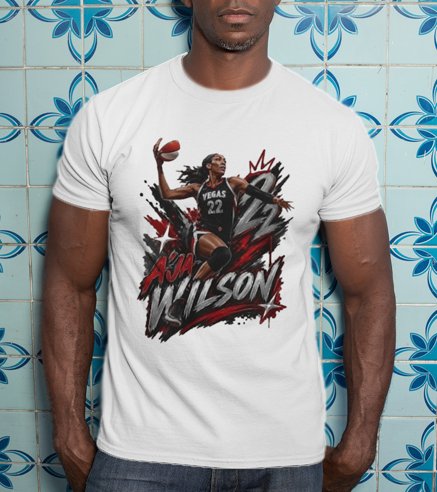A'ja Wilson Vegas 22 Basketball Star T-Shirt