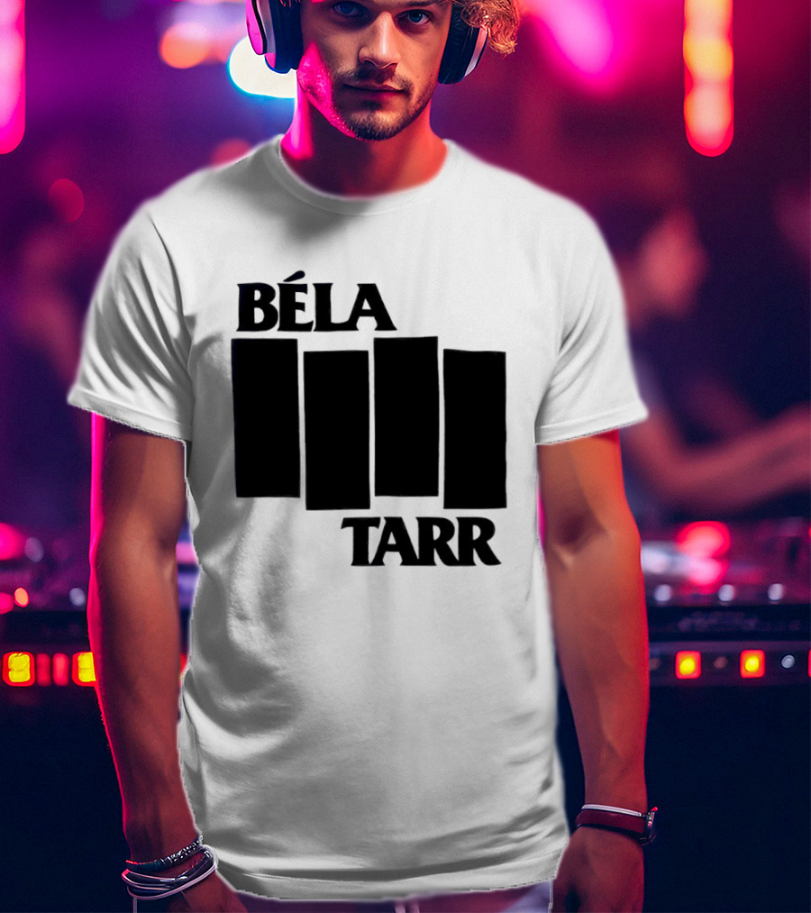 Béla Tarr Block Logo Homage Black Flag T-Shirt