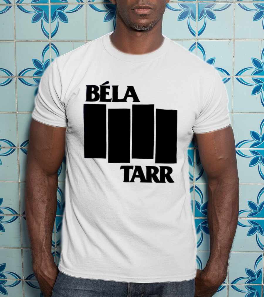 Béla Tarr Block Logo Homage Black Flag T-Shirt