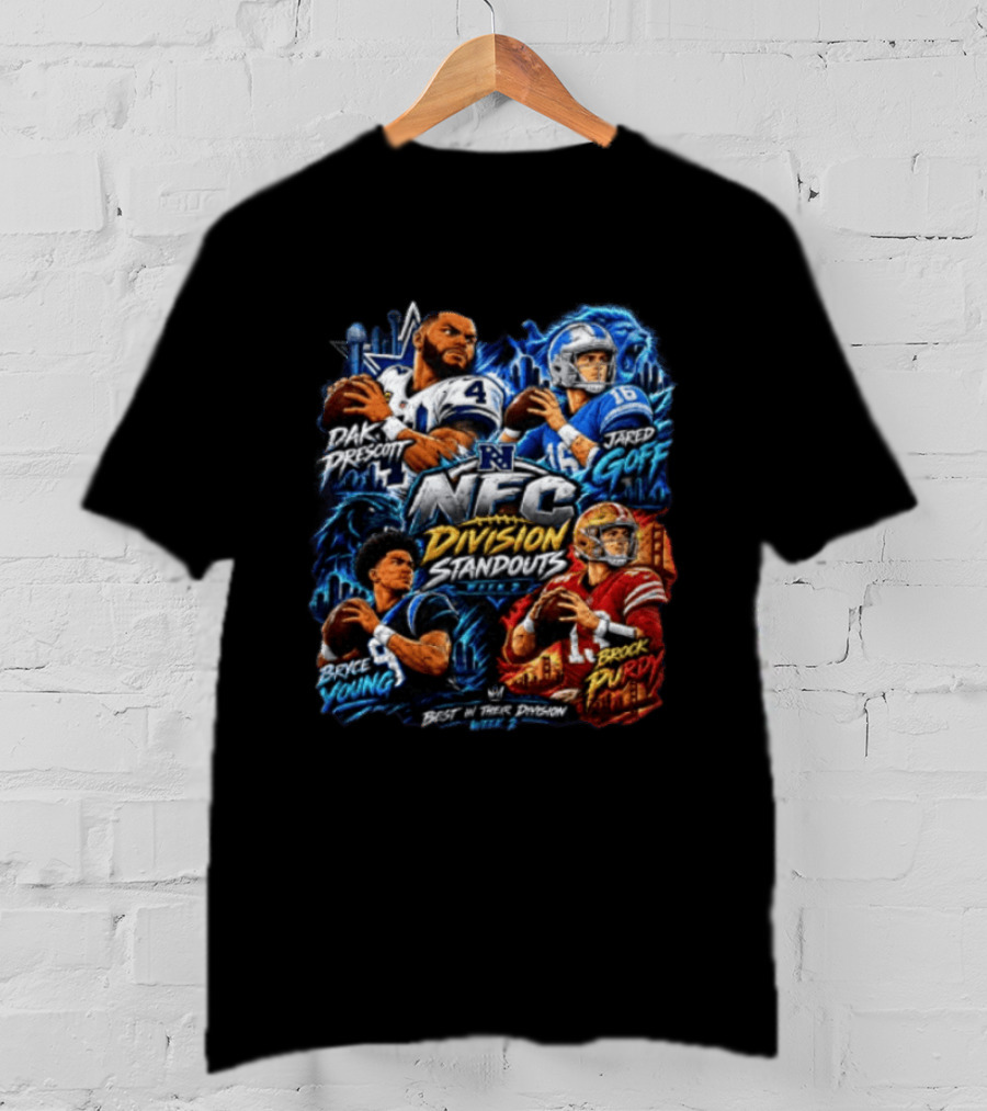 Dak Prescott Jared Goff Bryce Young Brock Purdy NFC Division Standouts Best In Their Division T-Shirt