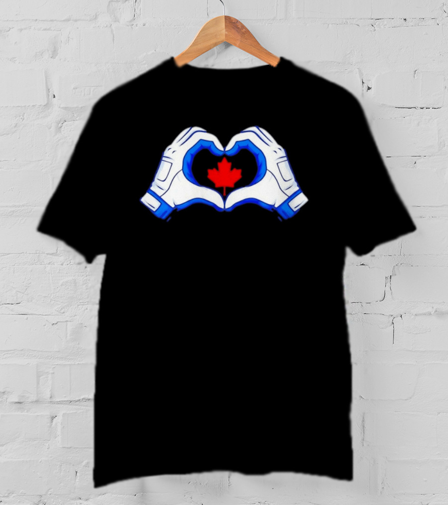 Vladimir Guerrero Jr Toronto Blue Jays Heart Hands Canada Maple Leaf T-Shirt