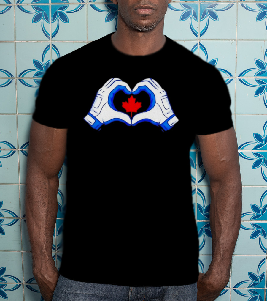 Vladimir Guerrero Jr Toronto Blue Jays Heart Hands Canada Maple Leaf T-Shirt
