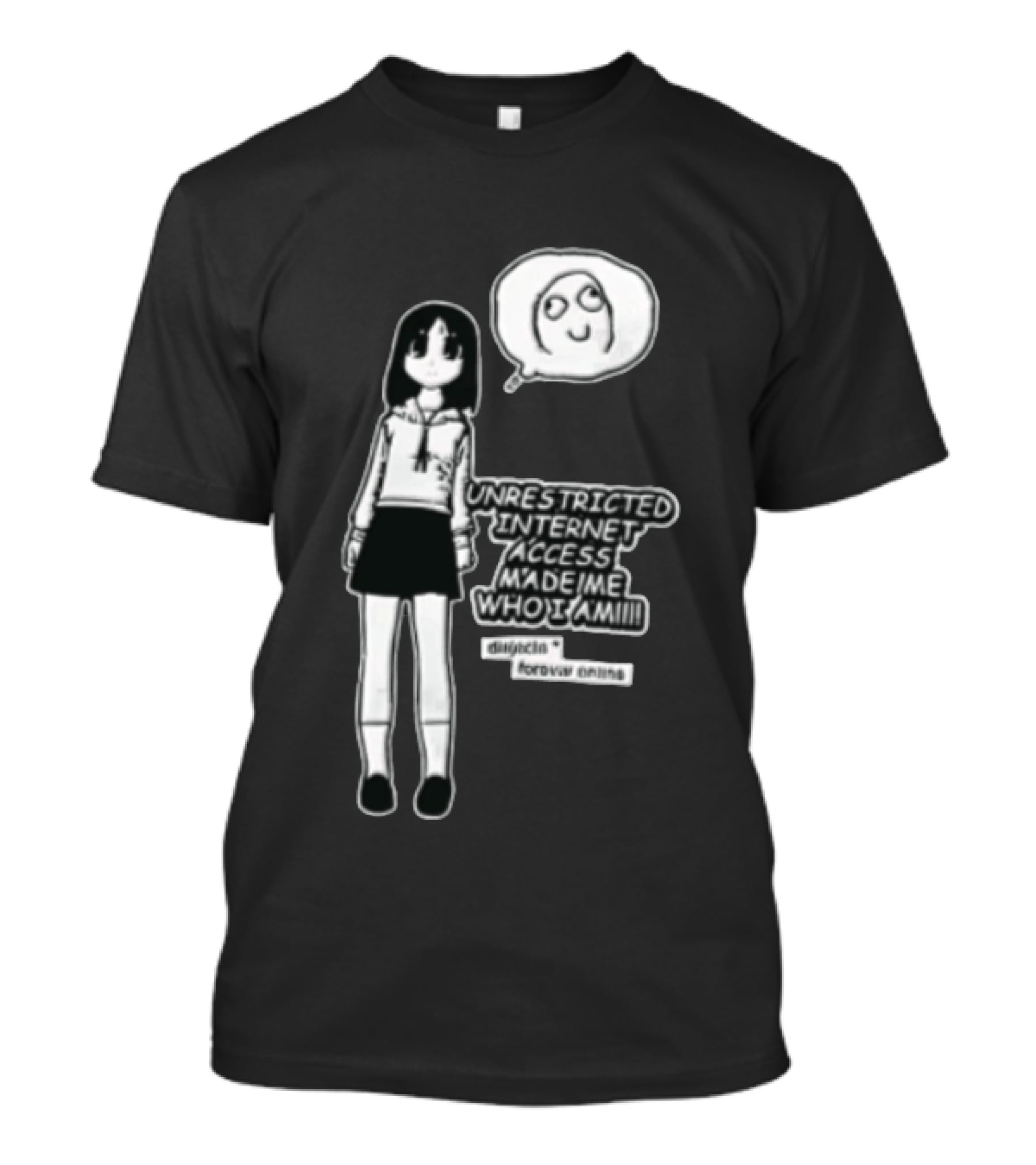 Lucky Star Kagami Hiiragi Unrestricted Internet Access Forever Anime Distincta T-Shirt