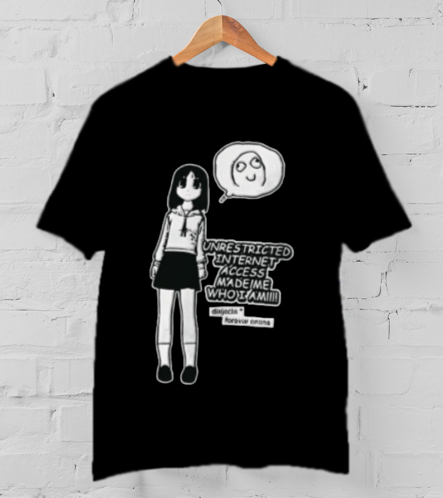 Lucky Star Kagami Hiiragi Unrestricted Internet Access Forever Anime Distincta T-Shirt